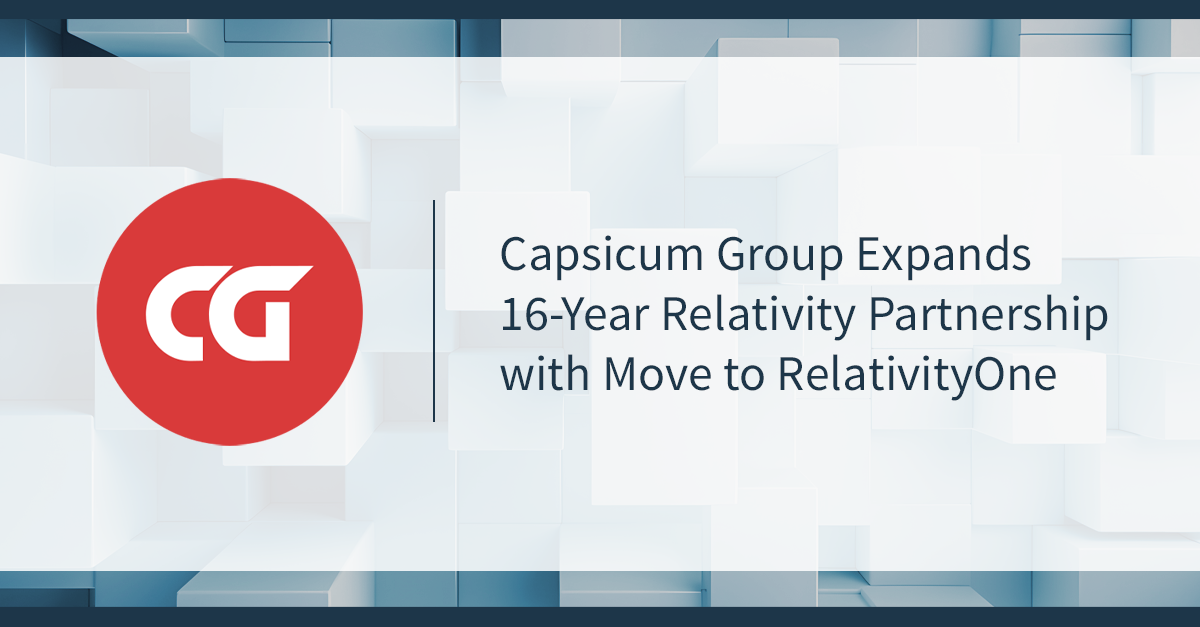 Capsicum Group expands it's partnership with Relativity